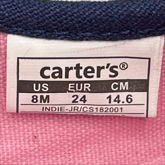 Simple Joys by Carter Canvas Mary Jane Navy/White Polk-a-Dot Size 8 - Picture 11 of 12